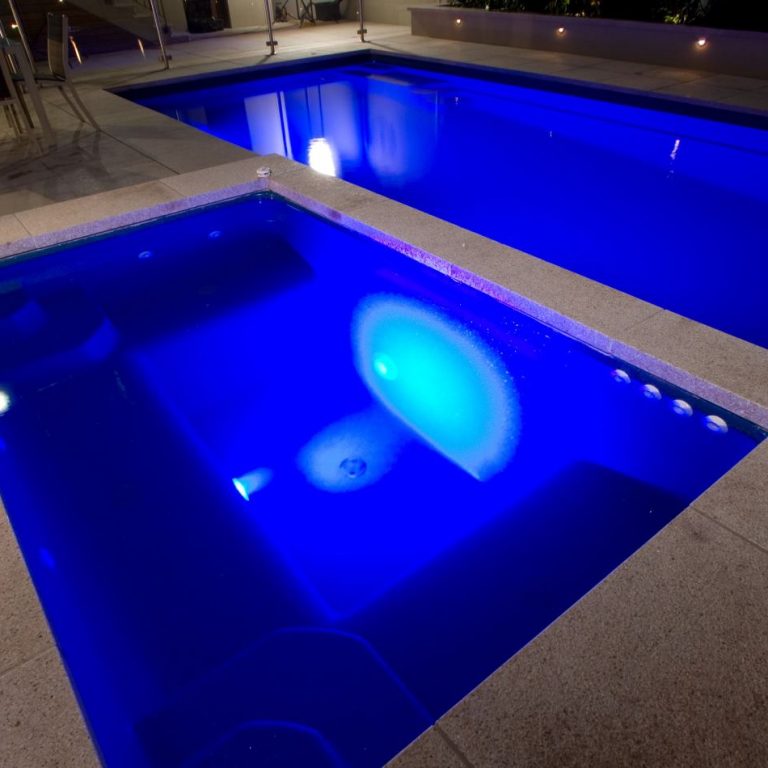 Detail of a X trainer fibreglass spa