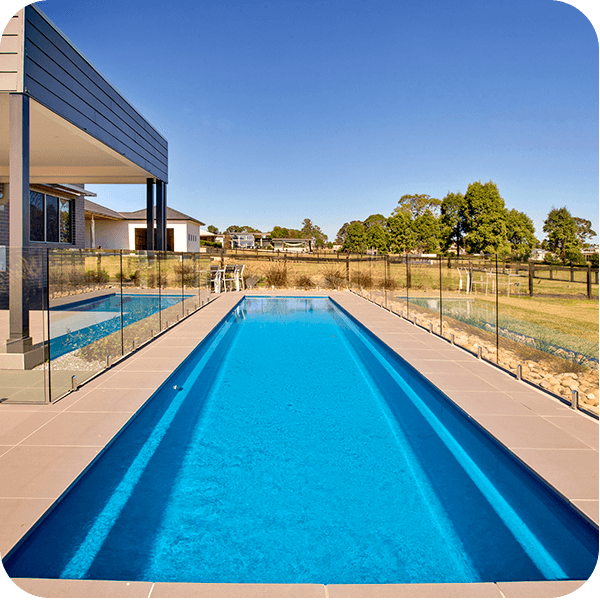 Compass fibreglass Fastlane pool shape