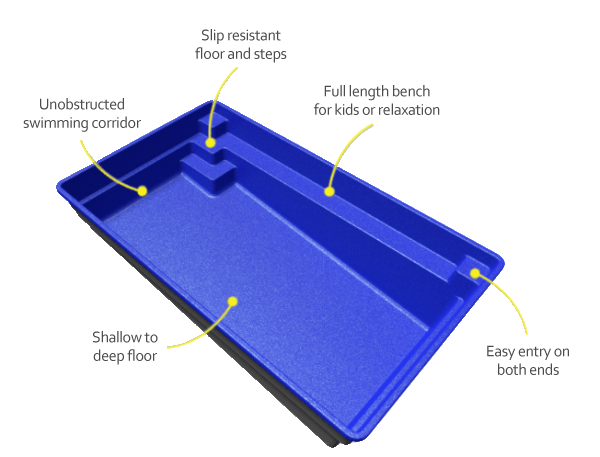 Sanctuary pool shape 3D 3